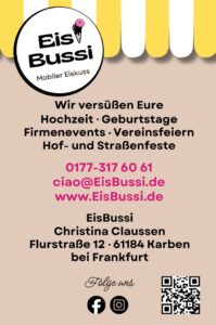 Eiscatering, eis4rent, Eismobil, Eisbus, EisBussi, Eis für Veranstaltungen, mobiler Eisgenuss, mobiles Eiscatering, Events, Hochzeit, Geburtstagsfeier, Geburtstagsüberraschung, Geburtstagsgeschenk, Überraschung, Hausgemachtes Eis, natürliches Eis, regional, italienisches Eis, Christina Claussen, Eisgenuss, Firmenevent, Vereinsfeier, Hoffest, Straßenfest