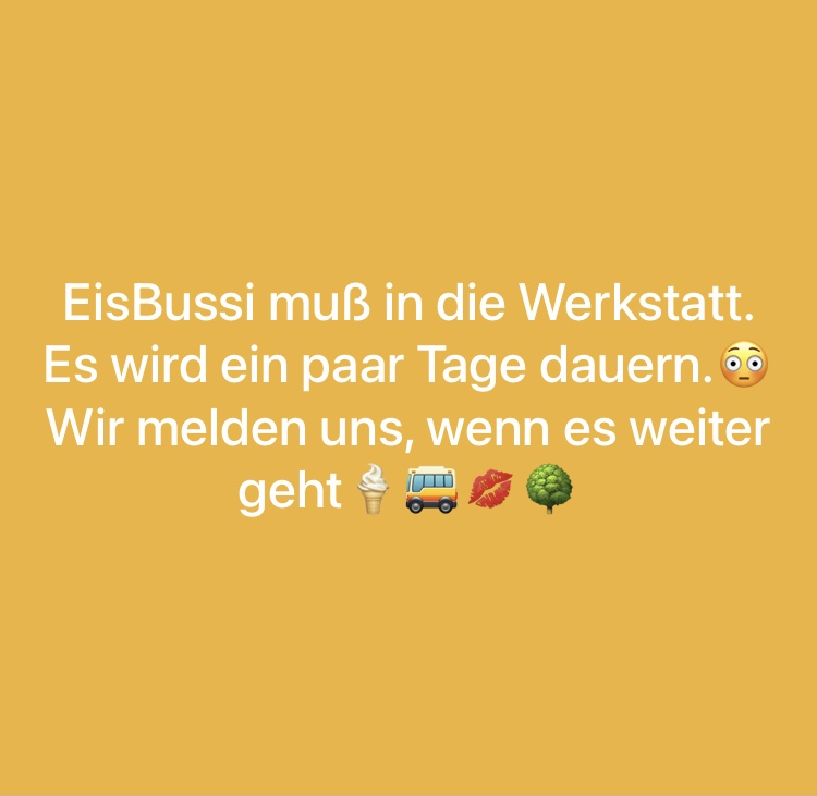 EisBussi in der Werkstatt